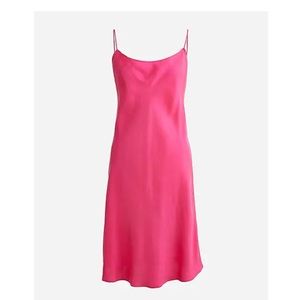 J Crew Gwen cupro-blend mini slip dress in Fuchsia